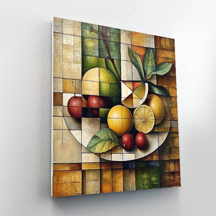 Pablo Picasso Inspired Still Life With Fruit Paint by numbers art
