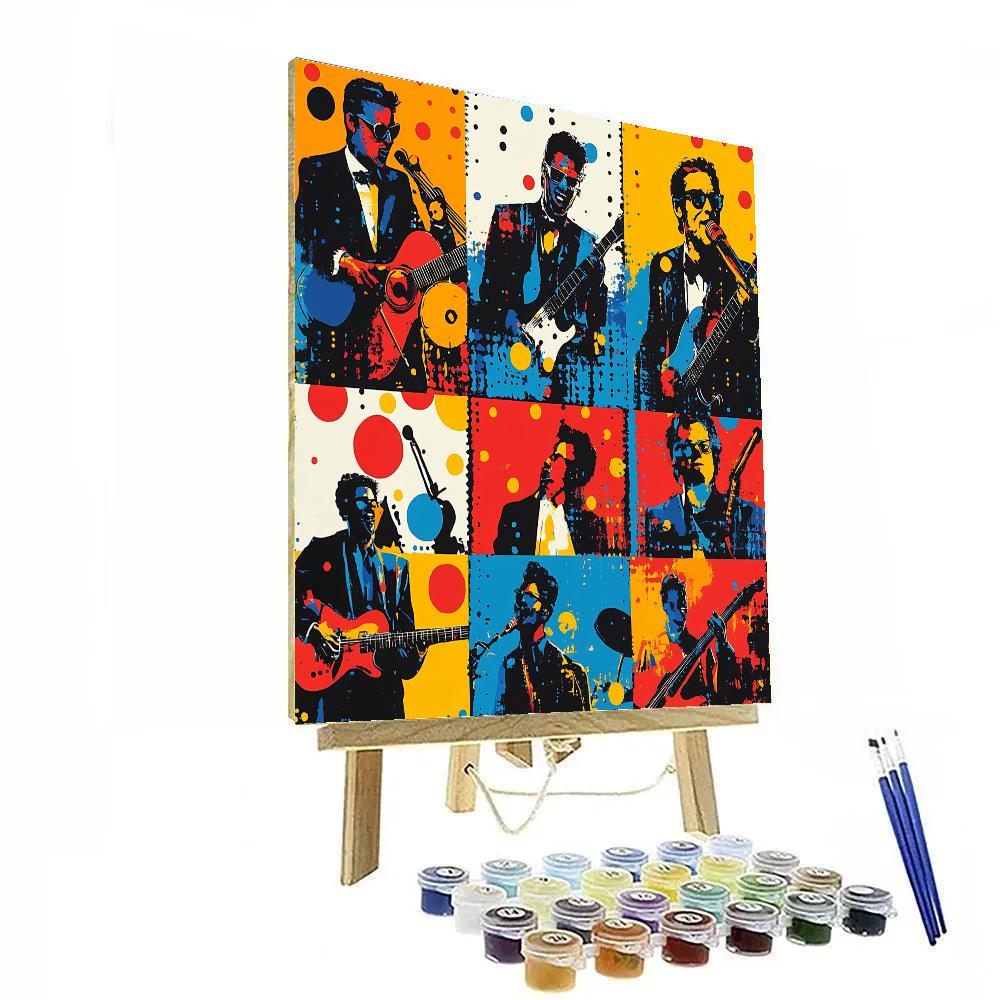 Roy Lichtenstein Inspired Comic Concert painting number kit