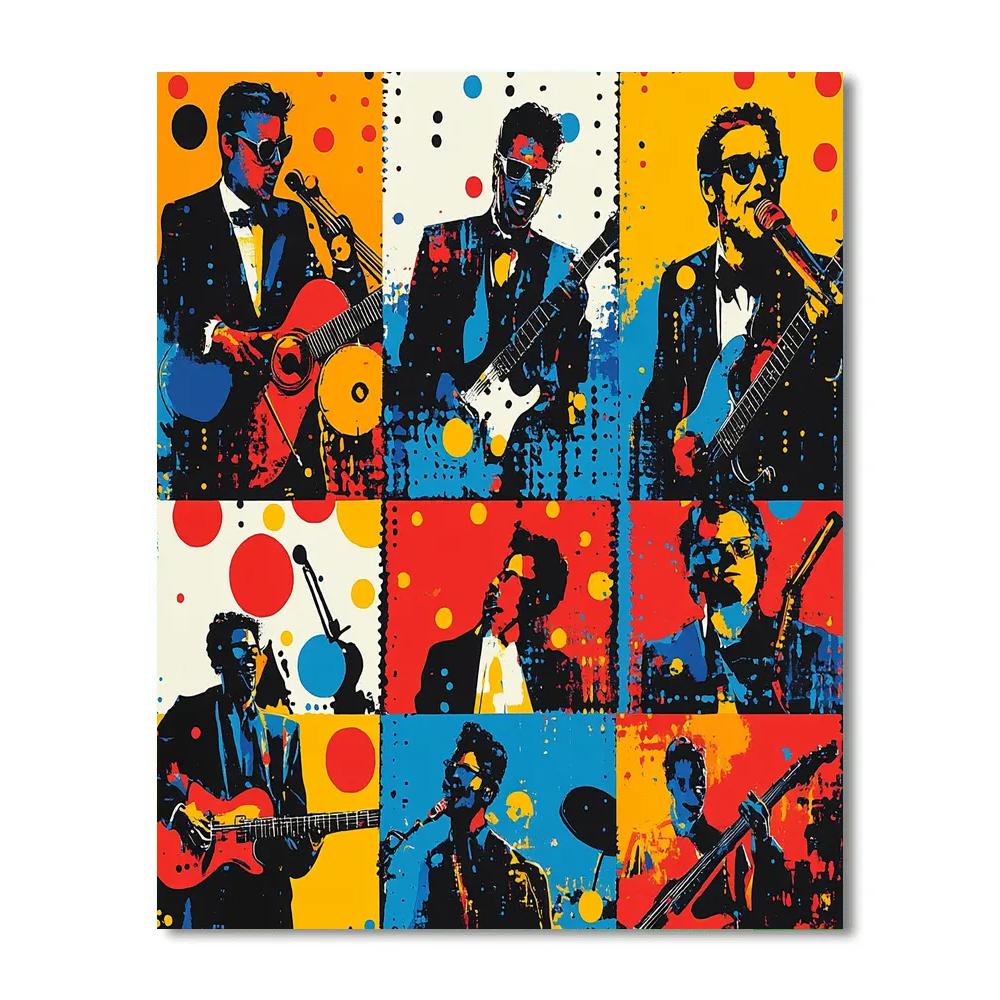 Roy Lichtenstein Inspired Comic Concert painting number kit