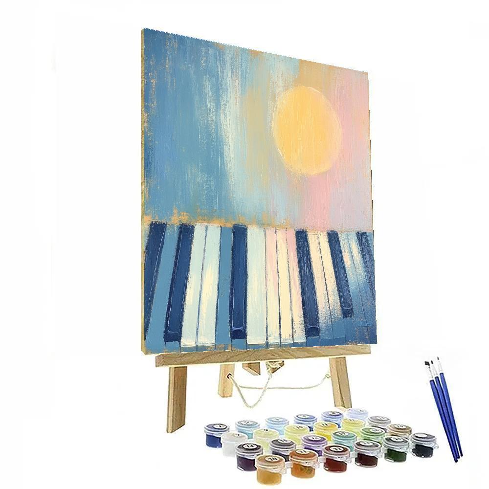 Edgar Degas Inspired Moonlit Piano Keys paint by number