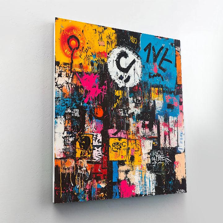 Jean-Michel Basquiat Inspired Market Scene Paint by numbers art
