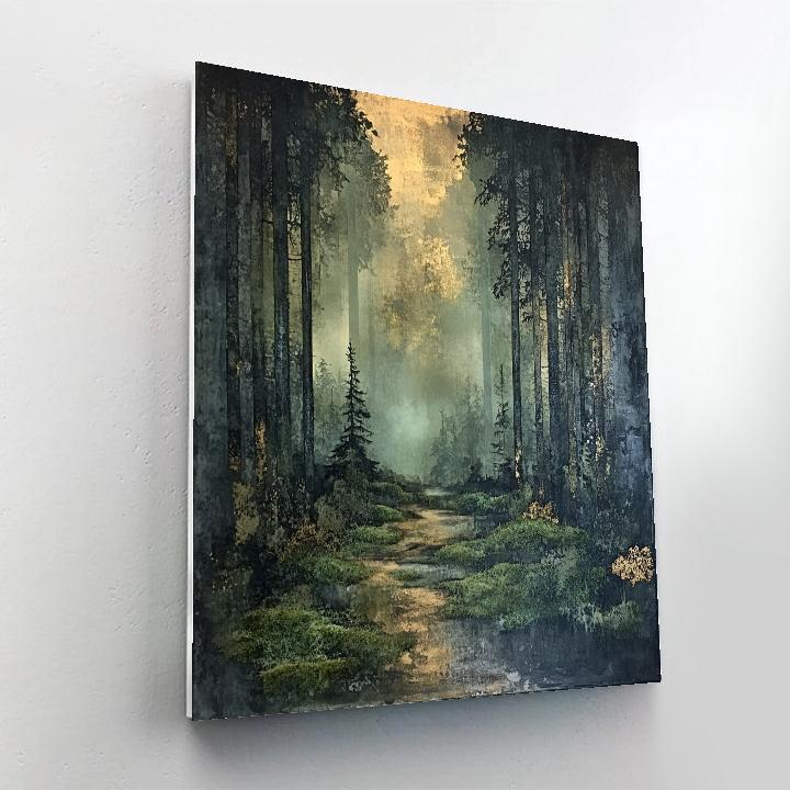 Max Ernst Inspired Forest Of Strange Forms paint by color