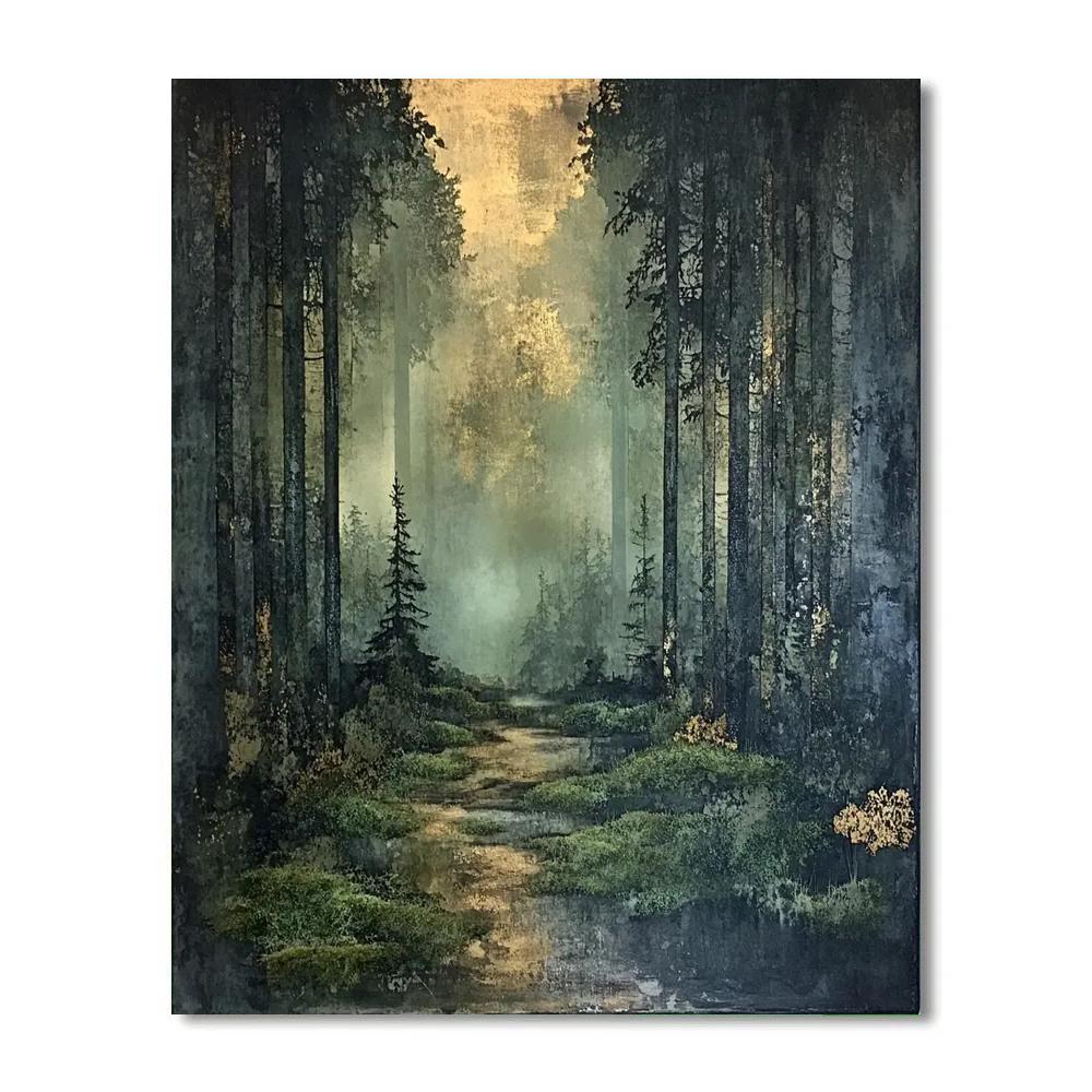 Max Ernst Inspired Forest Of Strange Forms paint by color