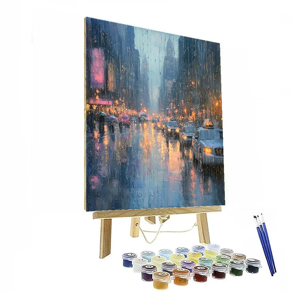 Edgar Degas Inspired Rain On Windowpane Impression Paint by numbers art