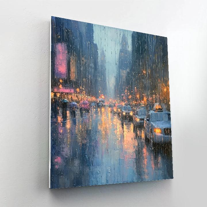 Edgar Degas Inspired Rain On Windowpane Impression Paint by numbers art