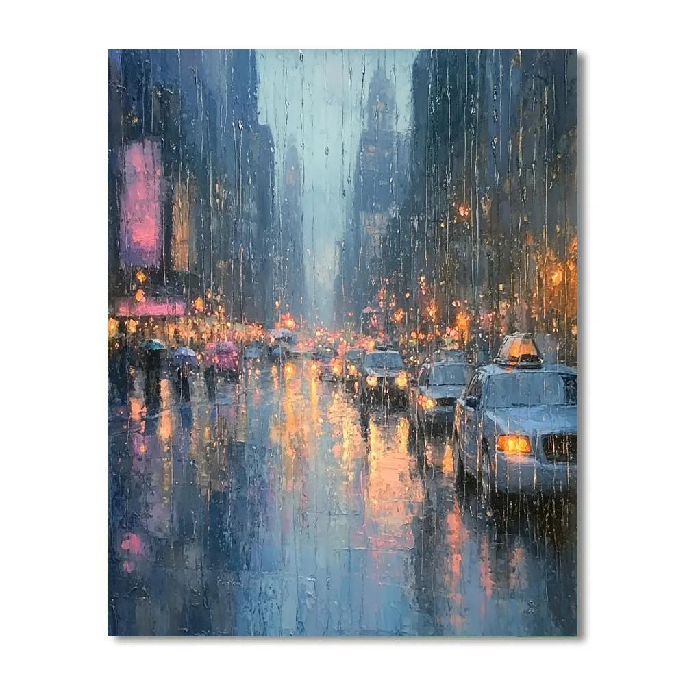 Edgar Degas Inspired Rain On Windowpane Impression Paint by numbers art