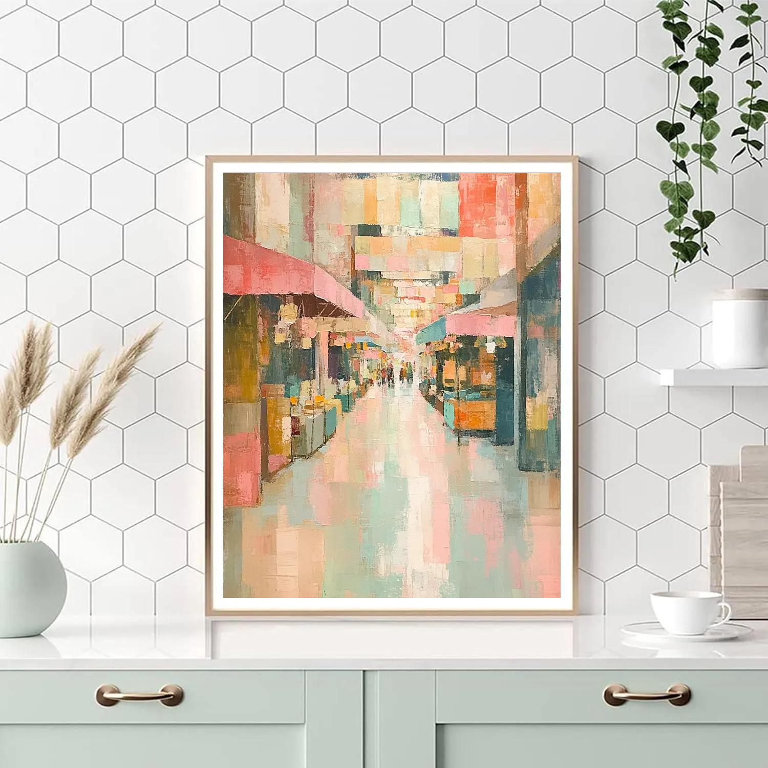 Edgar Degas Inspired Market Of Morning Light Number painting