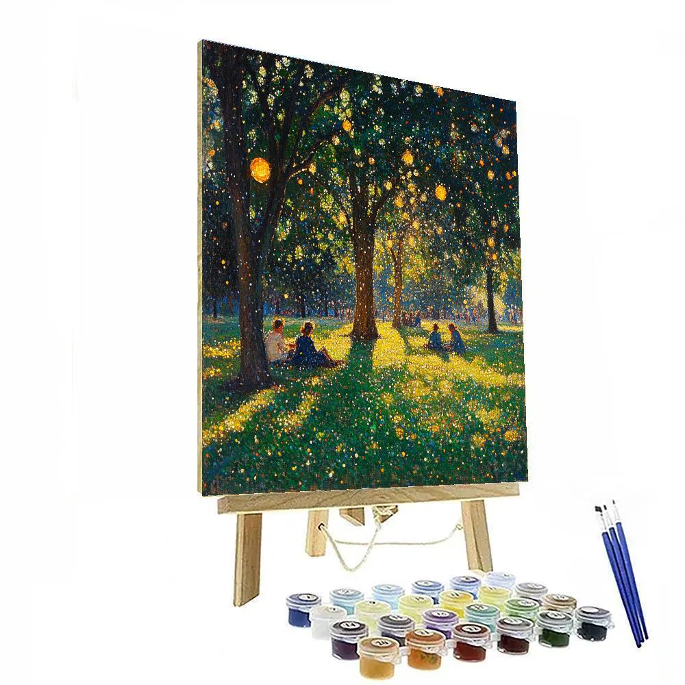 Georges Seurat Inspired Park Picnic Paint by numbers kits