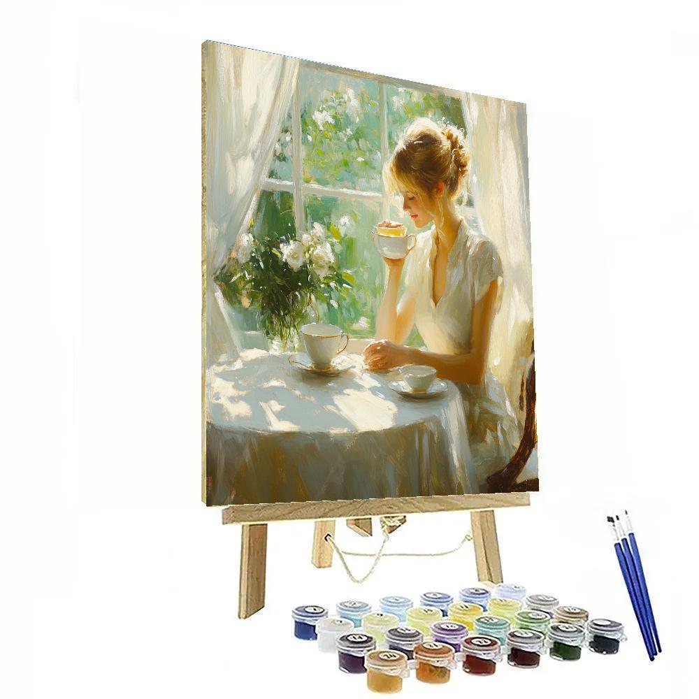 John Singer Sargent Inspired Tea By The Window DIY paint by numbers