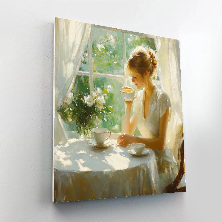 John Singer Sargent Inspired Tea By The Window DIY paint by numbers