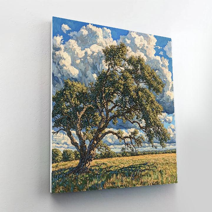 John Constable Inspired Windblown Trees paint by color