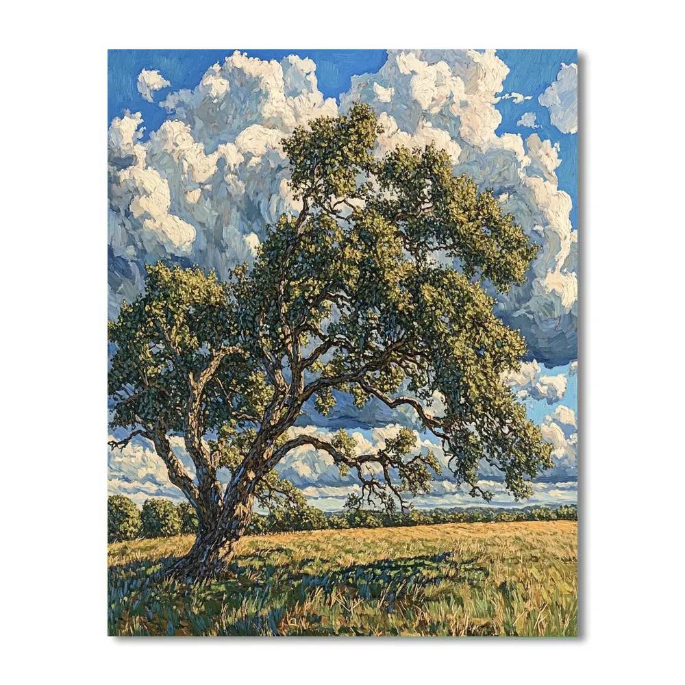 John Constable Inspired Windblown Trees paint by color