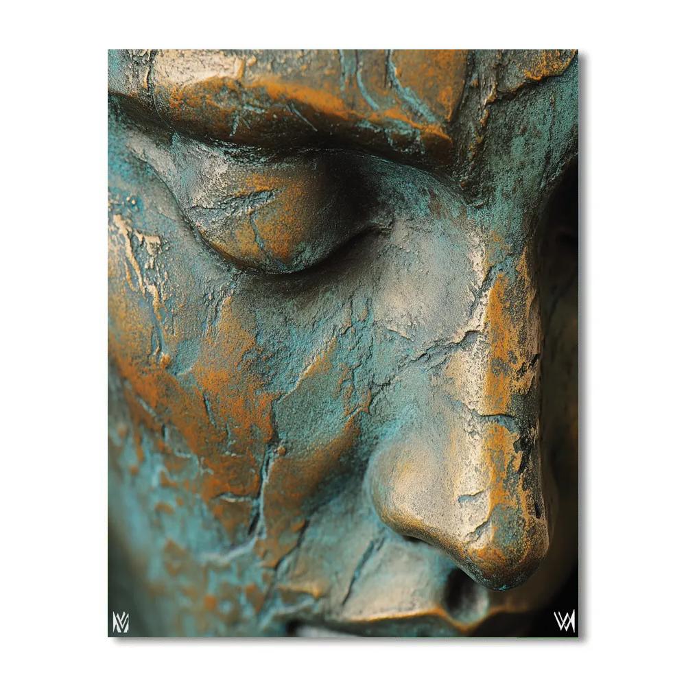 Auguste Rodin Inspired Contemplative Sculpture Study paint by color