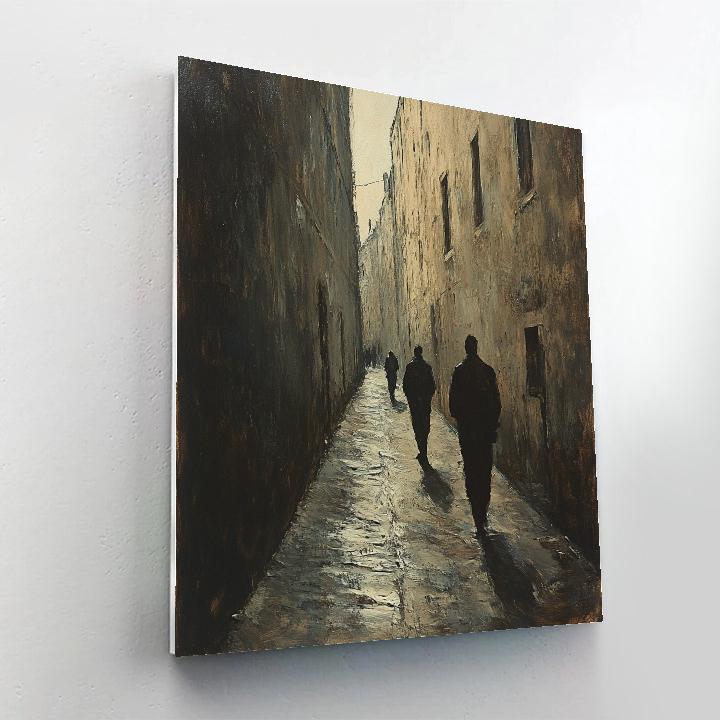 Alberto Giacometti Inspired Narrow Street paint by color