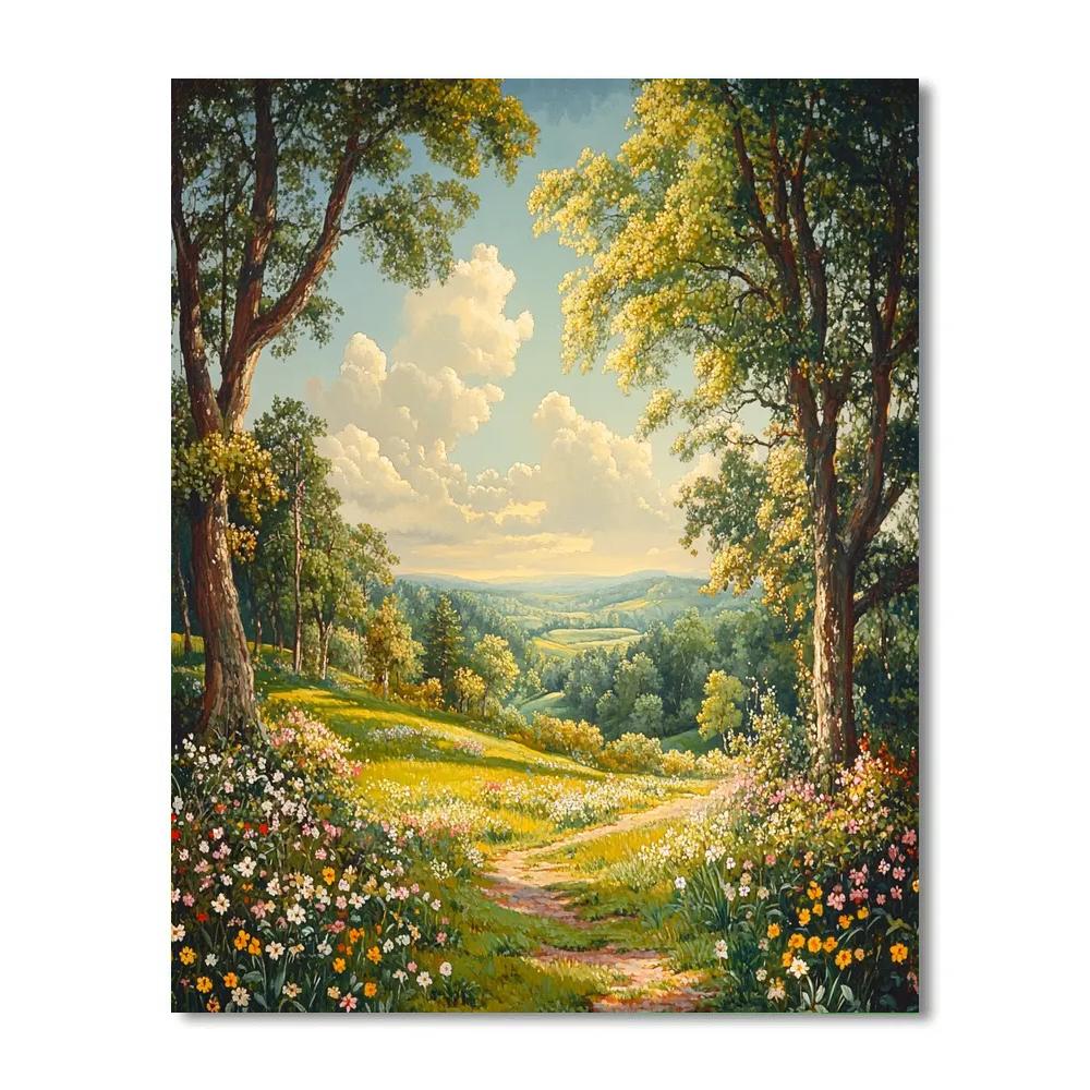John Everett Millais Inspired Woodland Spring DIY paint by numbers