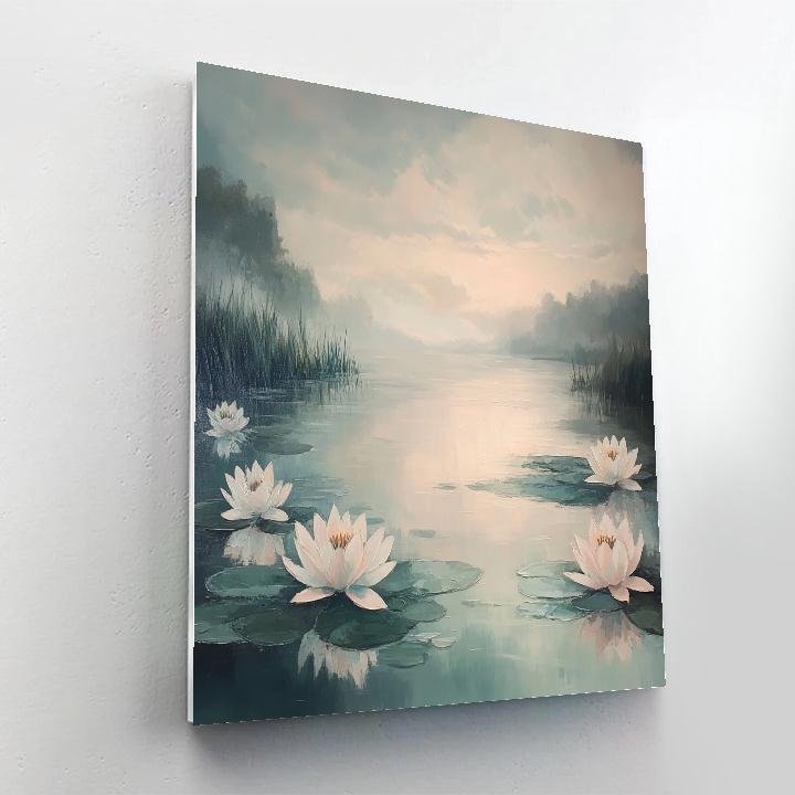 Monet Inspired Lagoon At Sunrise paint by number