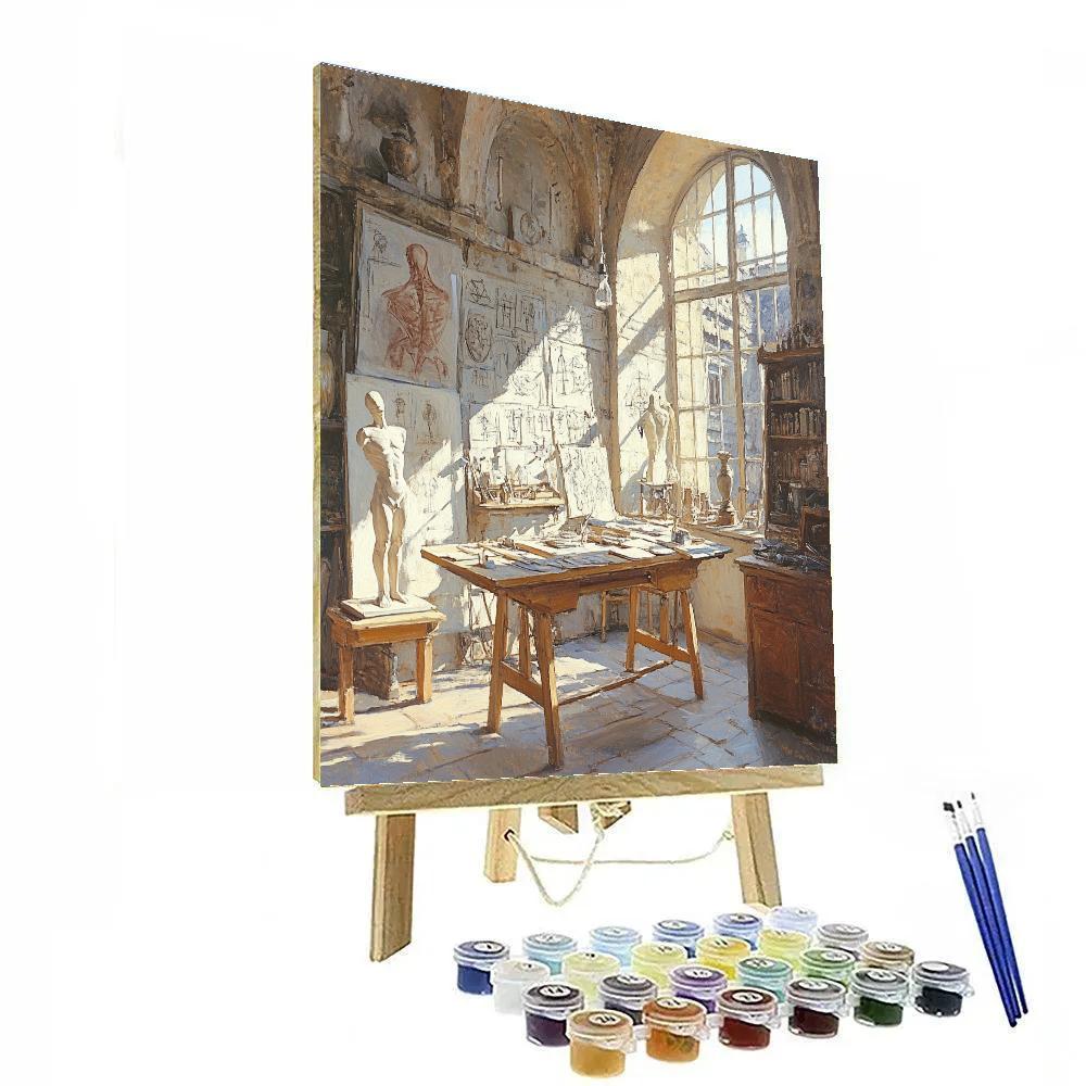 Leonardo Da Vinci Inspired Inventors Study DIY paint by numbers