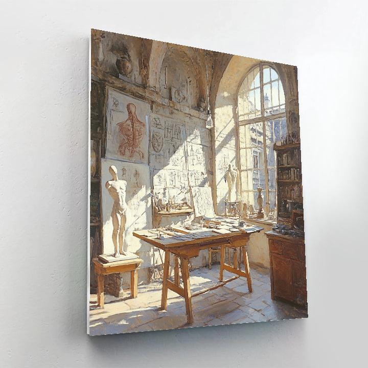 Leonardo Da Vinci Inspired Inventors Study DIY paint by numbers