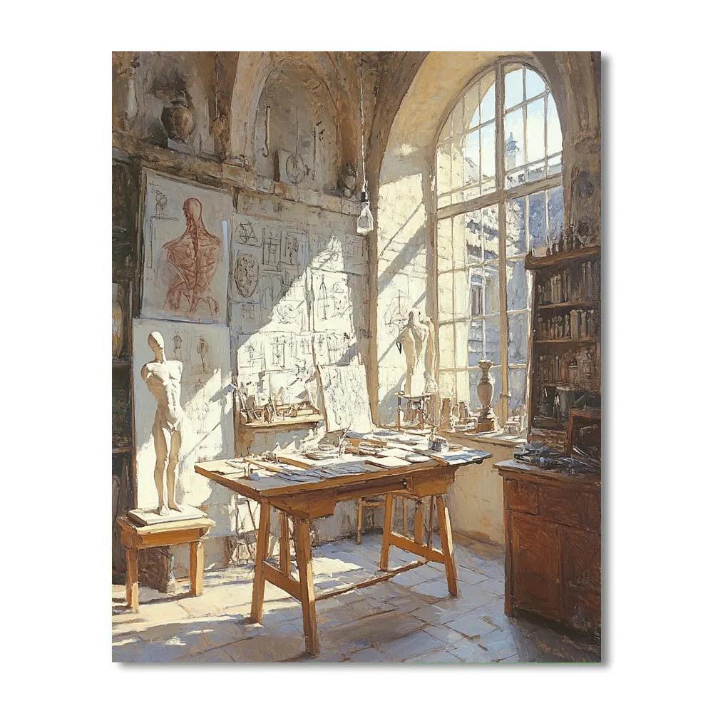 Leonardo Da Vinci Inspired Inventors Study DIY paint by numbers