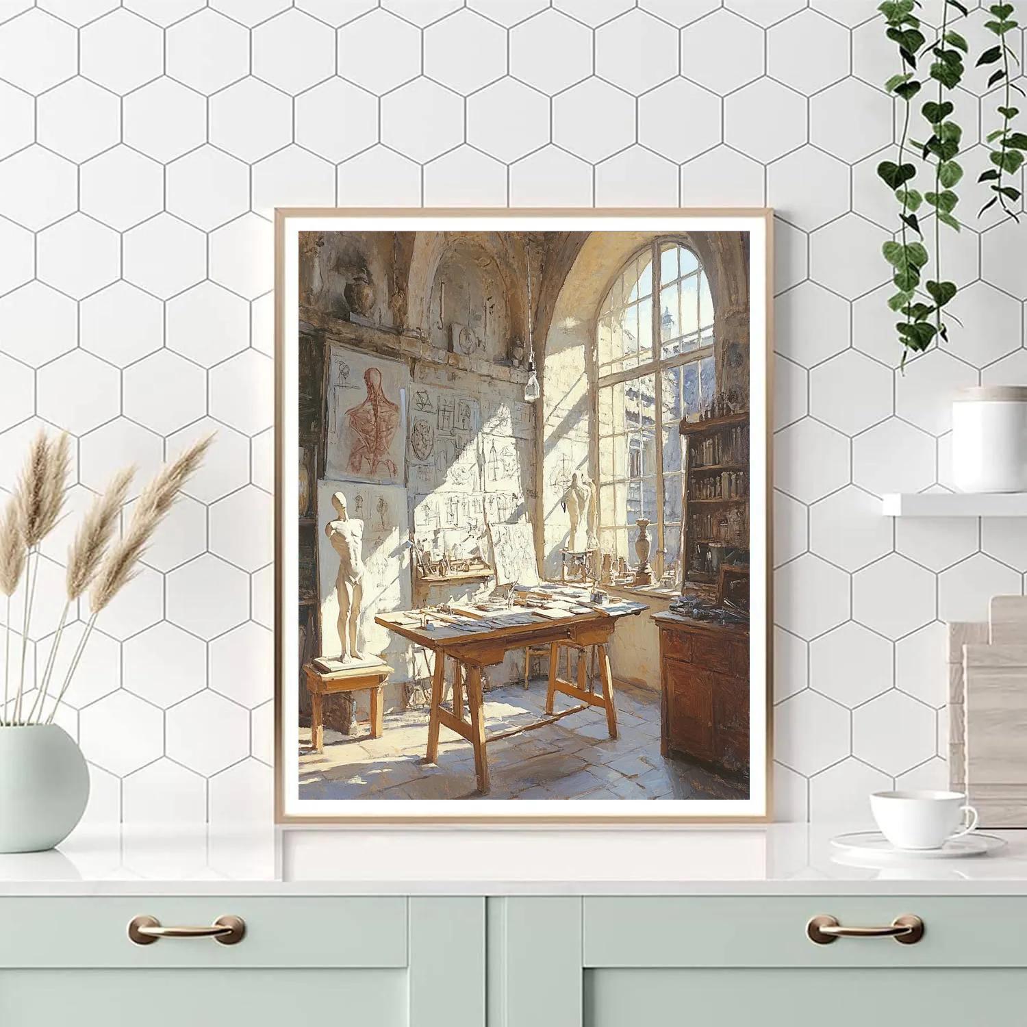 Leonardo Da Vinci Inspired Inventors Study DIY paint by numbers