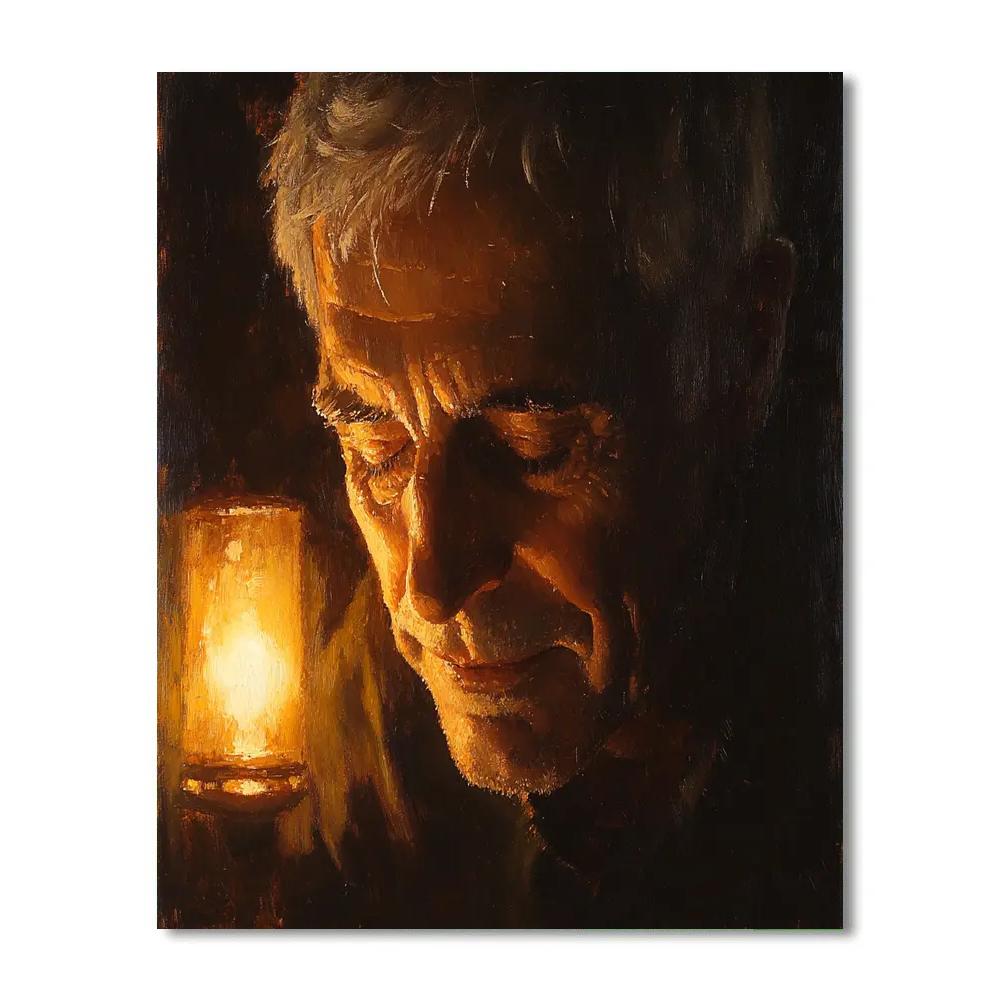 Rembrandt Inspired Elderly Portrait DIY paint by numbers