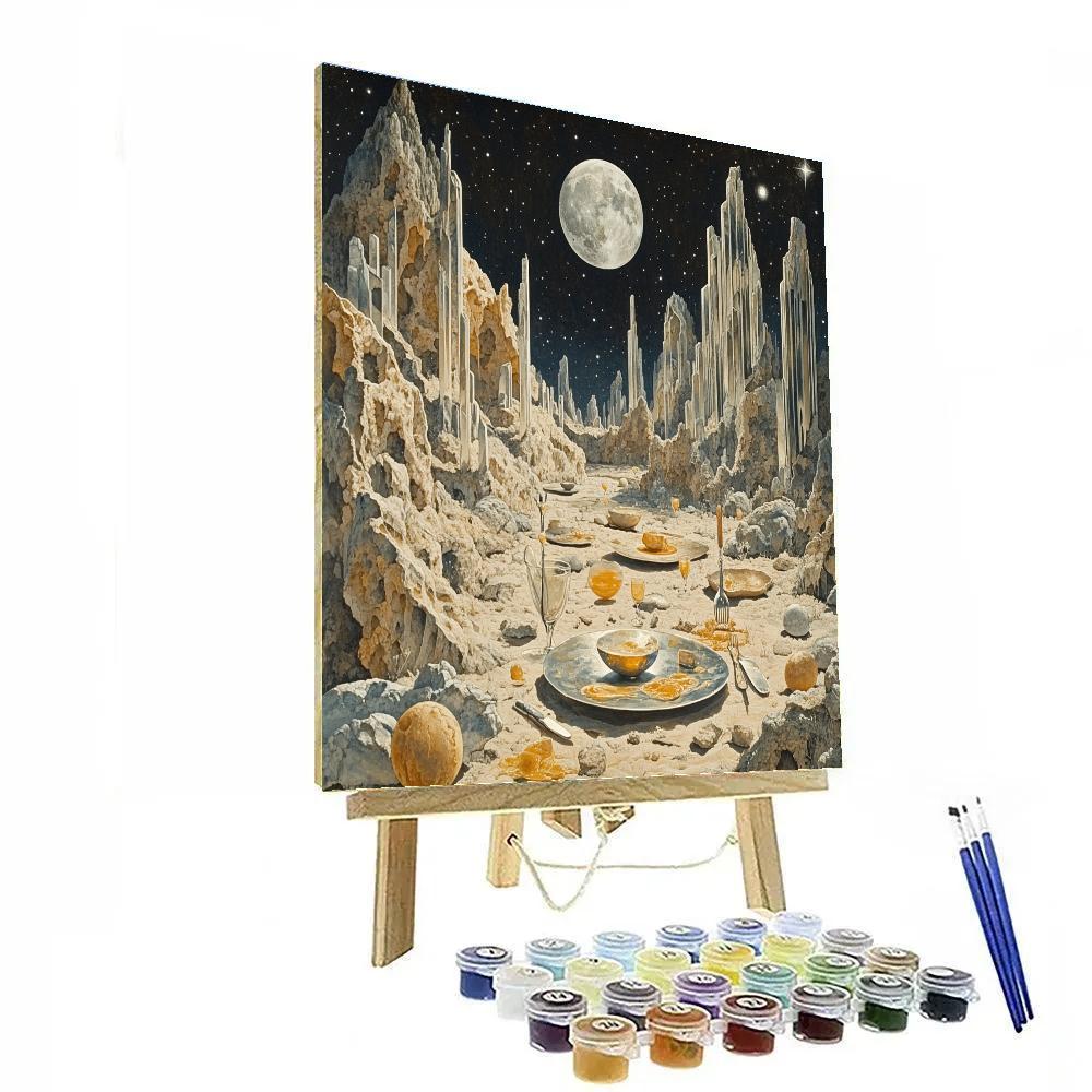 Salvador Dali Inspired Lunar Banquet Numbered painting kits