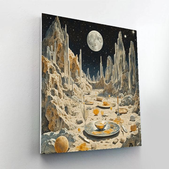 Salvador Dali Inspired Lunar Banquet Numbered painting kits
