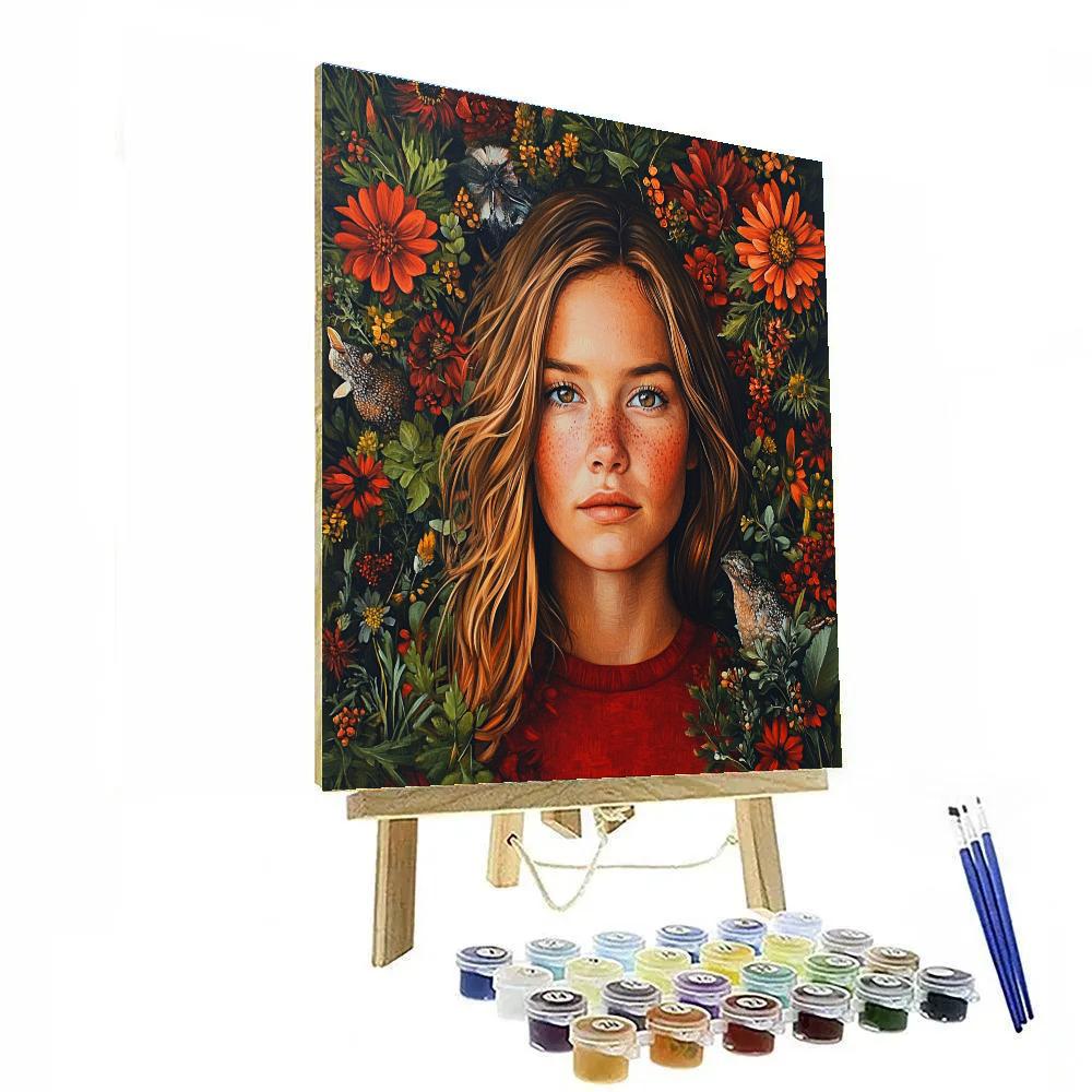 Frida Kahlo Inspired Garden Portrait painting number kit