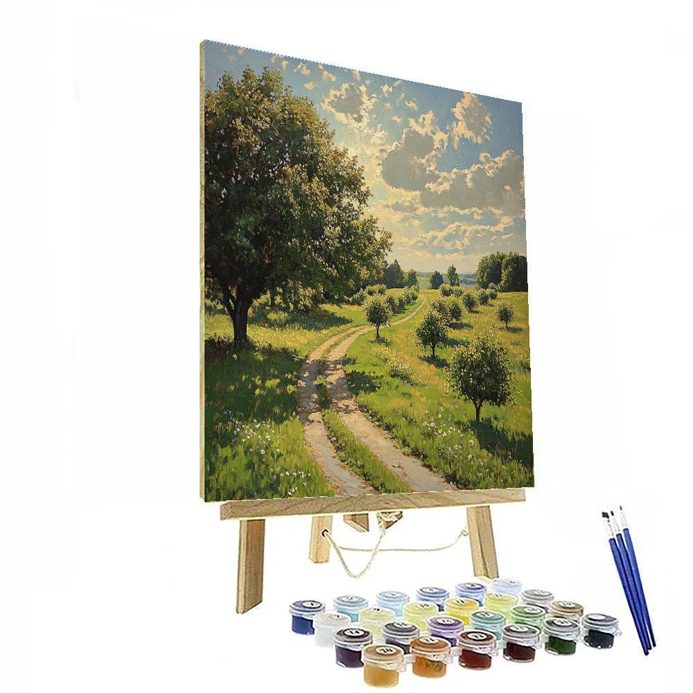 John Constable Inspired Apple Orchard DIY paint by numbers