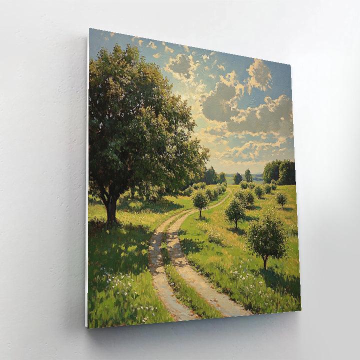 John Constable Inspired Apple Orchard DIY paint by numbers