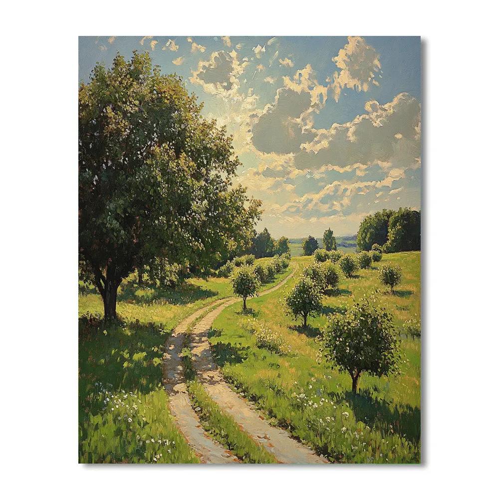 John Constable Inspired Apple Orchard DIY paint by numbers