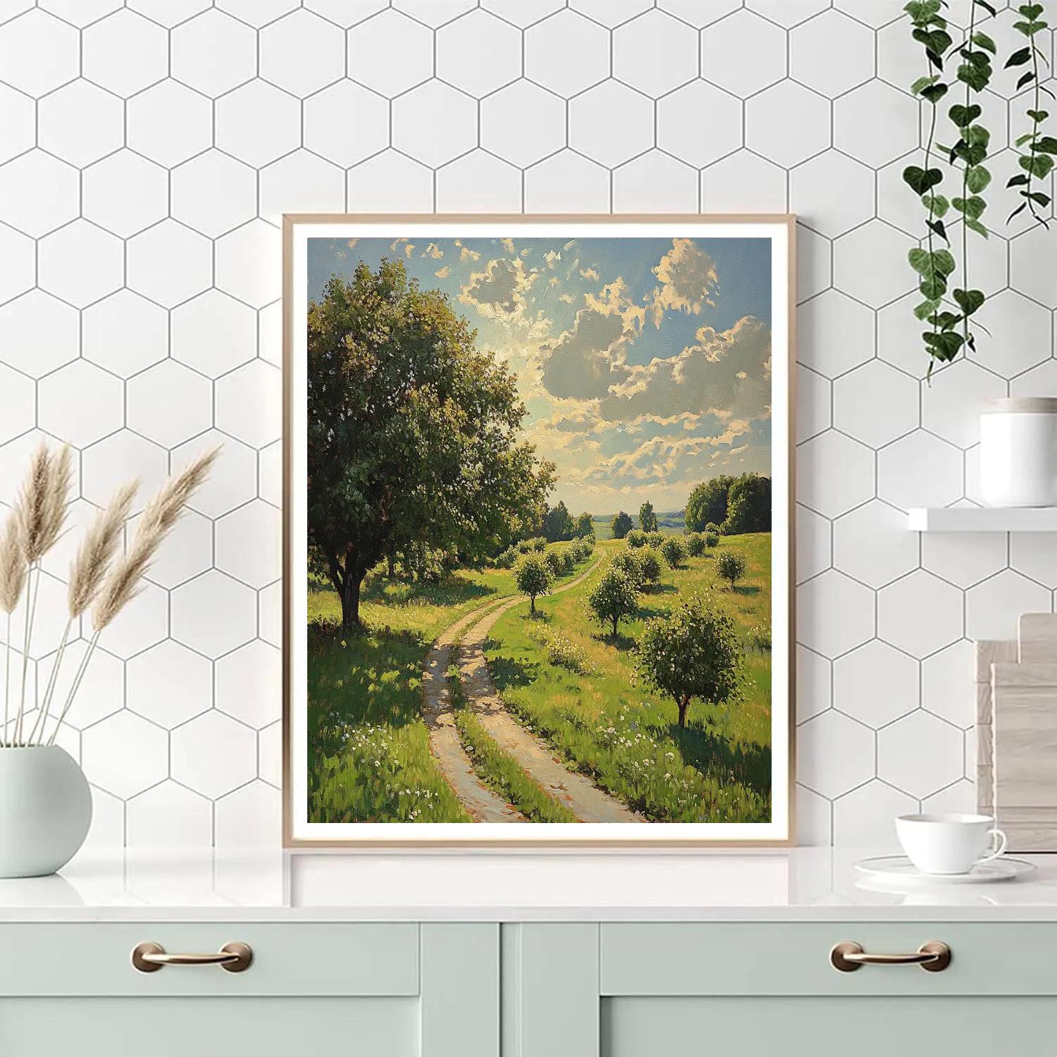 John Constable Inspired Apple Orchard DIY paint by numbers