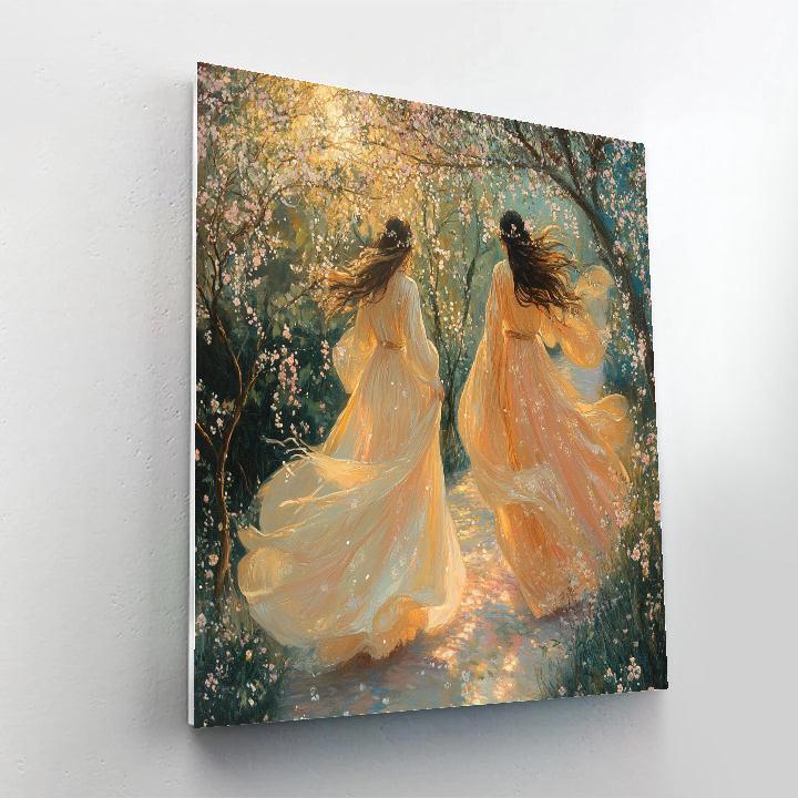 Botticelli Inspired Spring Nymphs Paint by numbers art