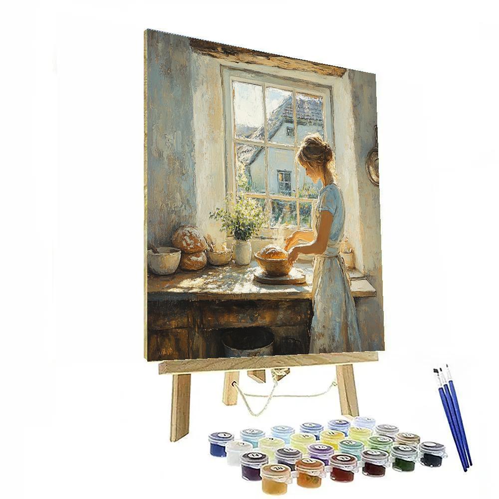 Vermeer Inspired Quiet Kitchen Numbered painting kits
