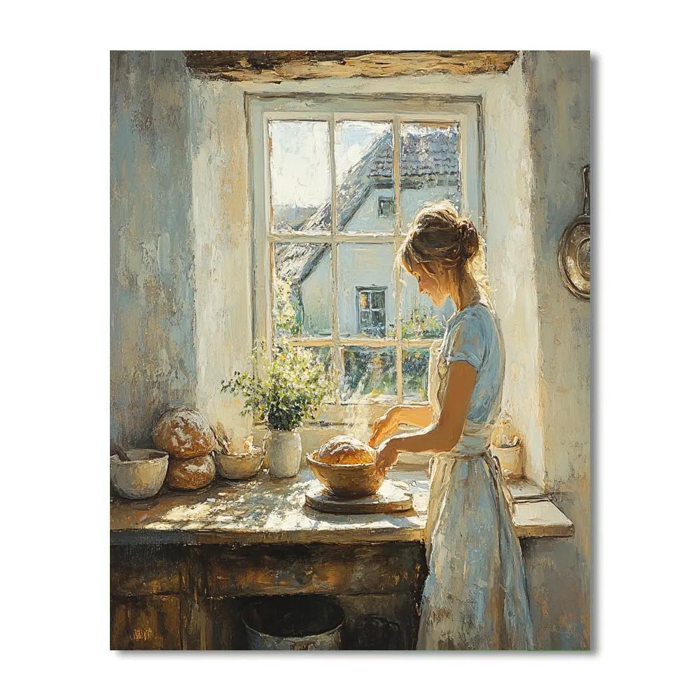Vermeer Inspired Quiet Kitchen Numbered painting kits