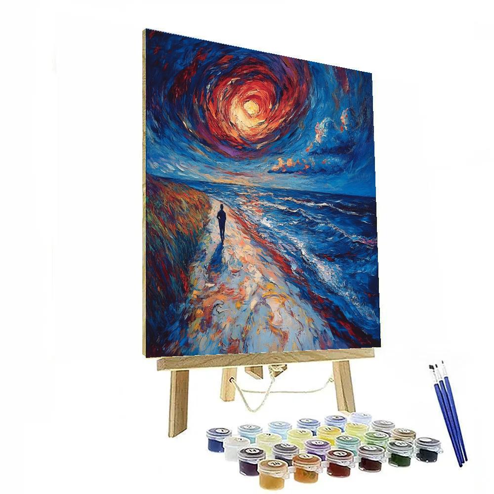 Edvard Munch Inspired Stormy Emotions Paint by numbers art