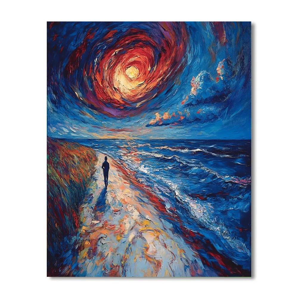 Edvard Munch Inspired Stormy Emotions Paint by numbers art