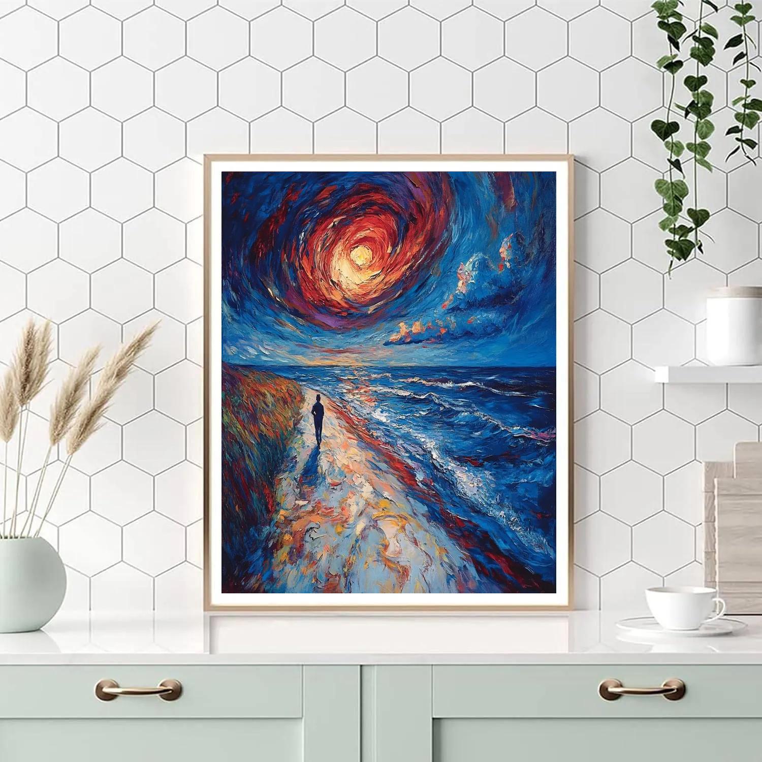 Edvard Munch Inspired Stormy Emotions Paint by numbers art