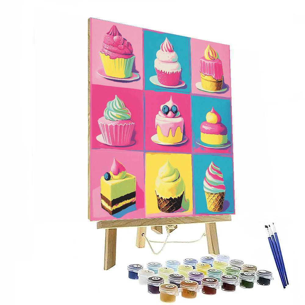 Andy Warhol Inspired Dessert Series Painting by numbers kit