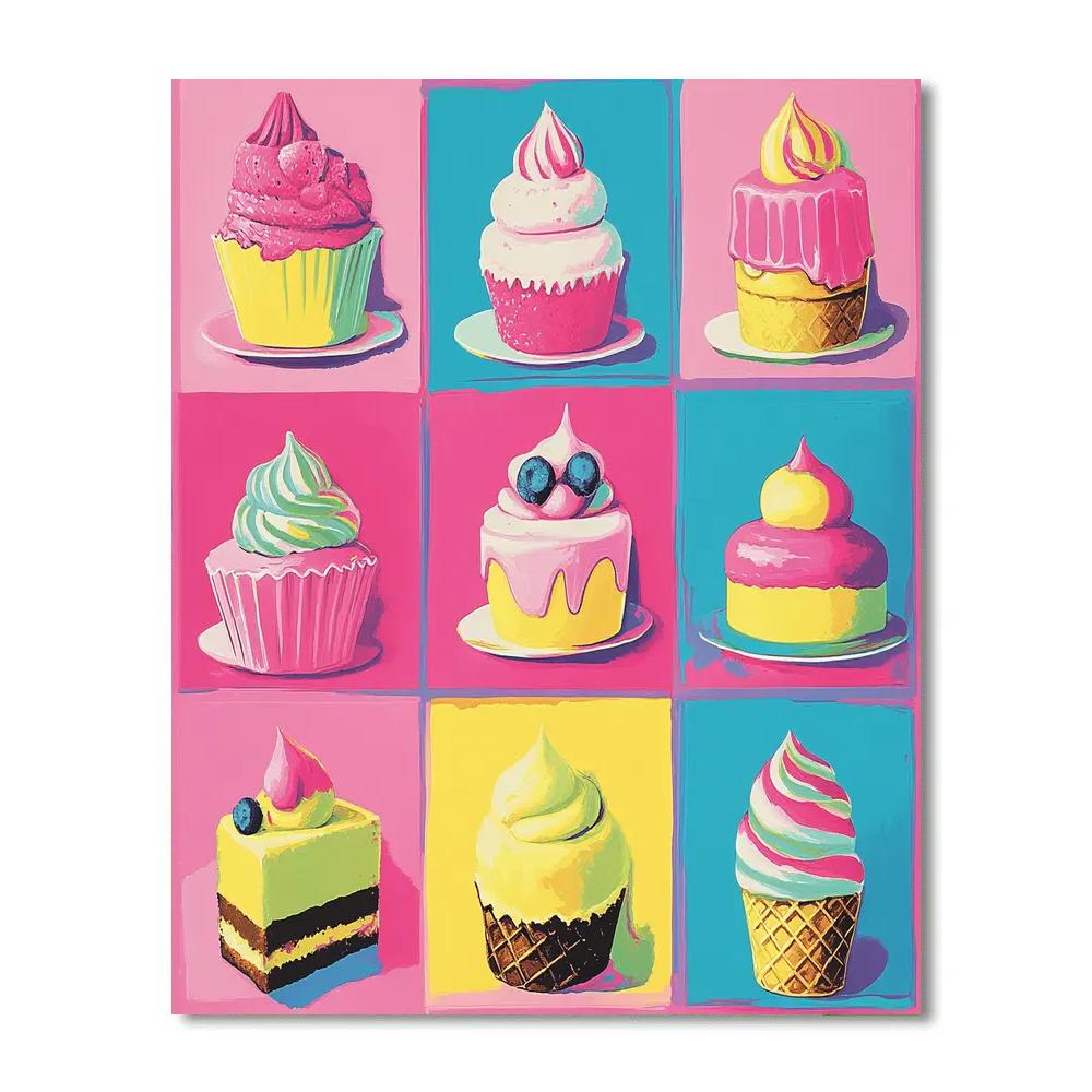 Andy Warhol Inspired Dessert Series Painting by numbers kit
