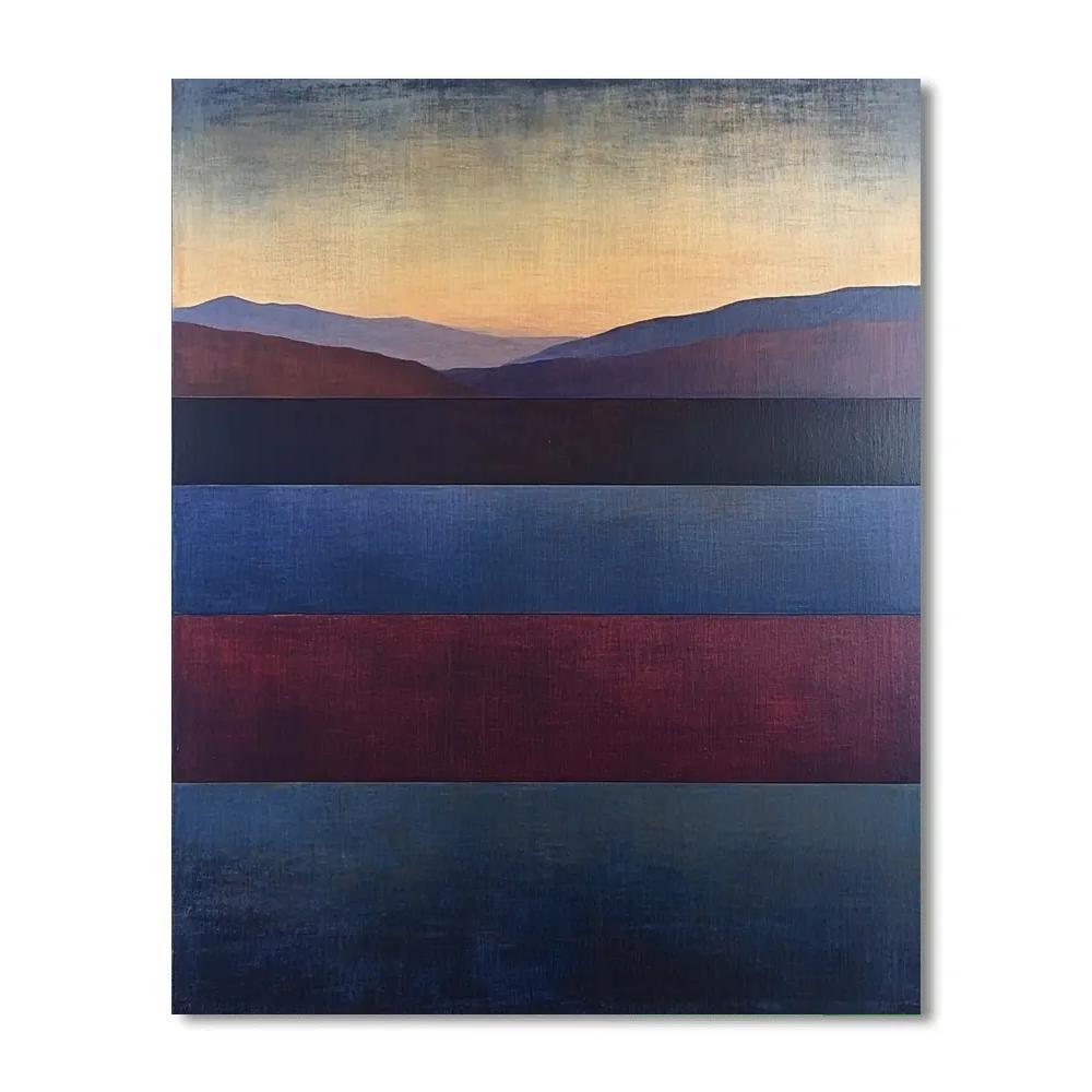 Mark Rothko Inspired Evening Lake Number painting