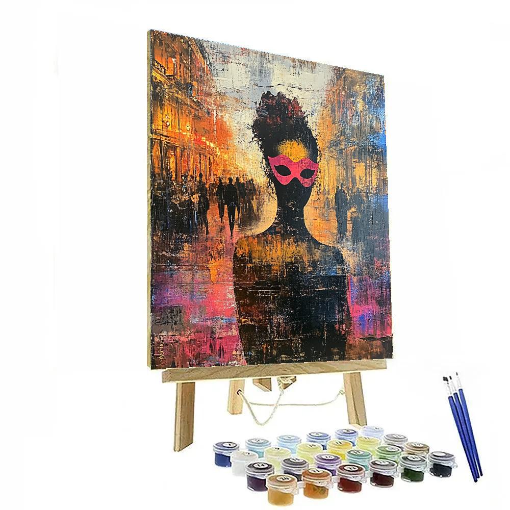 Banksy Inspired Masquerade paint by color