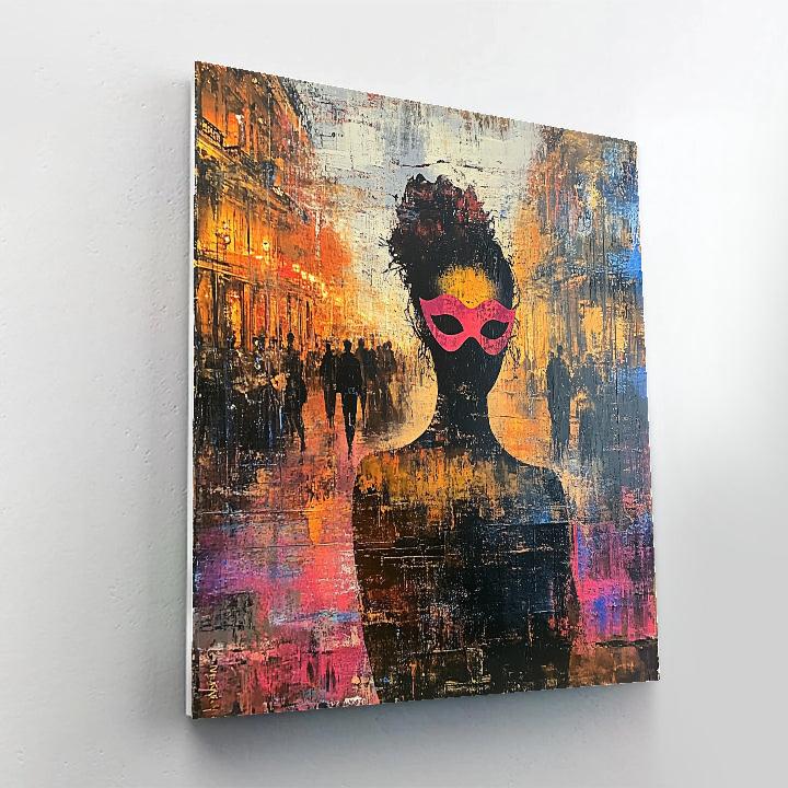 Banksy Inspired Masquerade paint by color