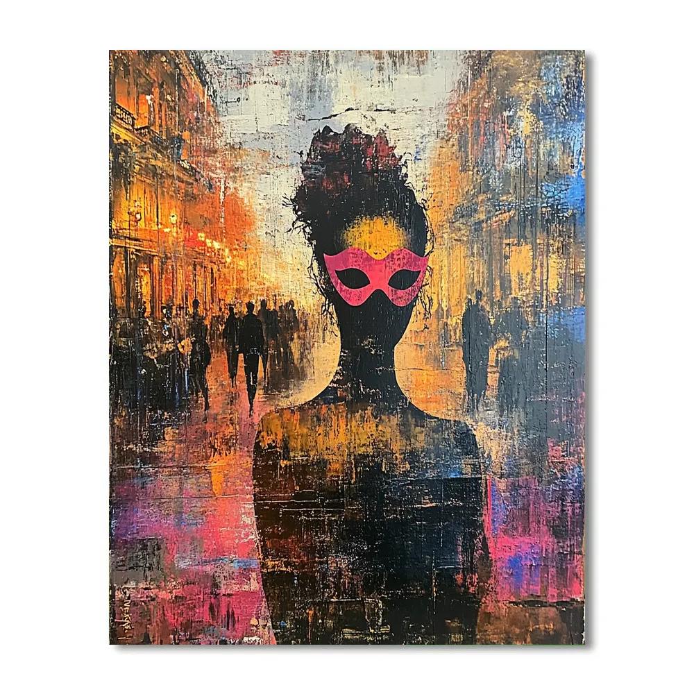 Banksy Inspired Masquerade paint by color