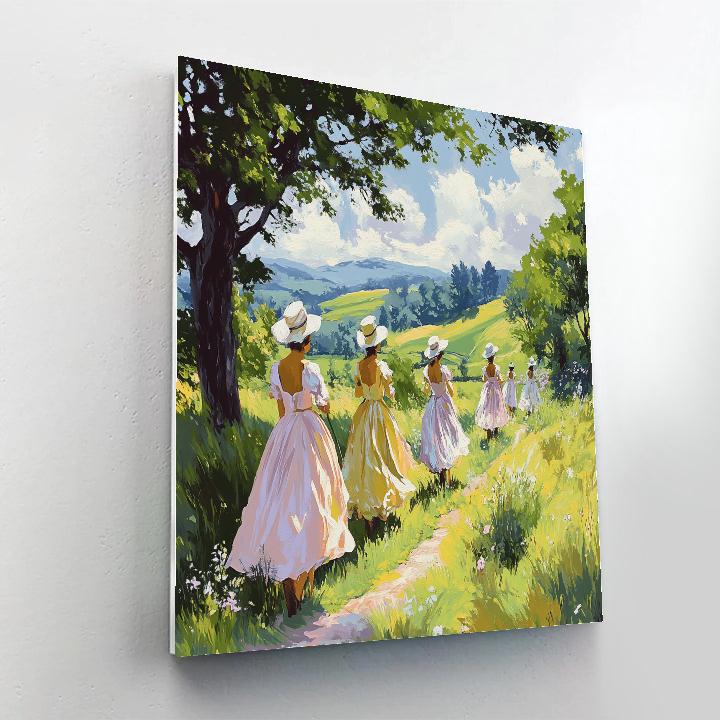 Thomas Gainsborough Inspired Village Fair paint by numbers