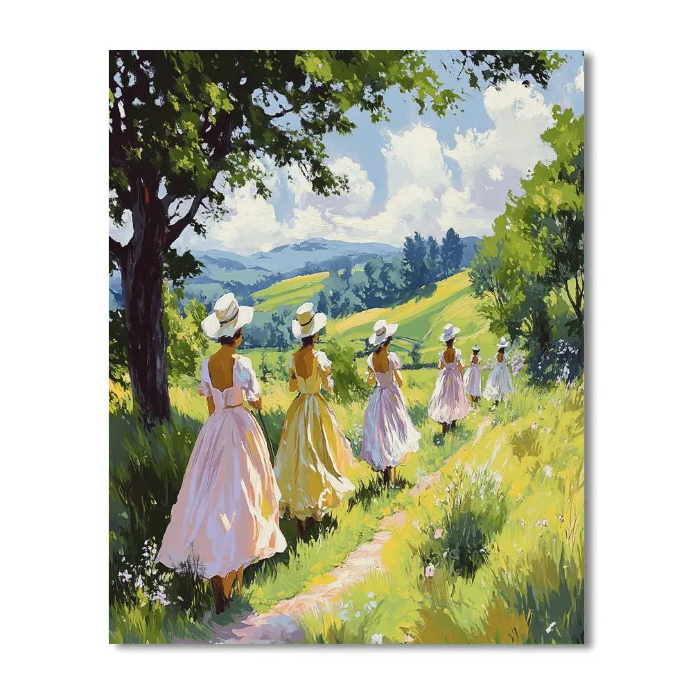 Thomas Gainsborough Inspired Village Fair paint by numbers