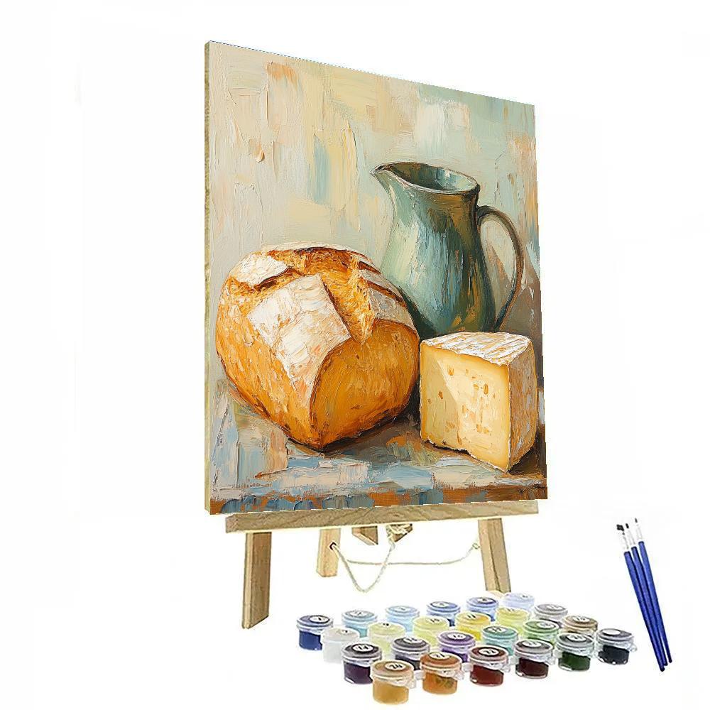 Paul Cézanne Inspired Still Life With Bread paint by color