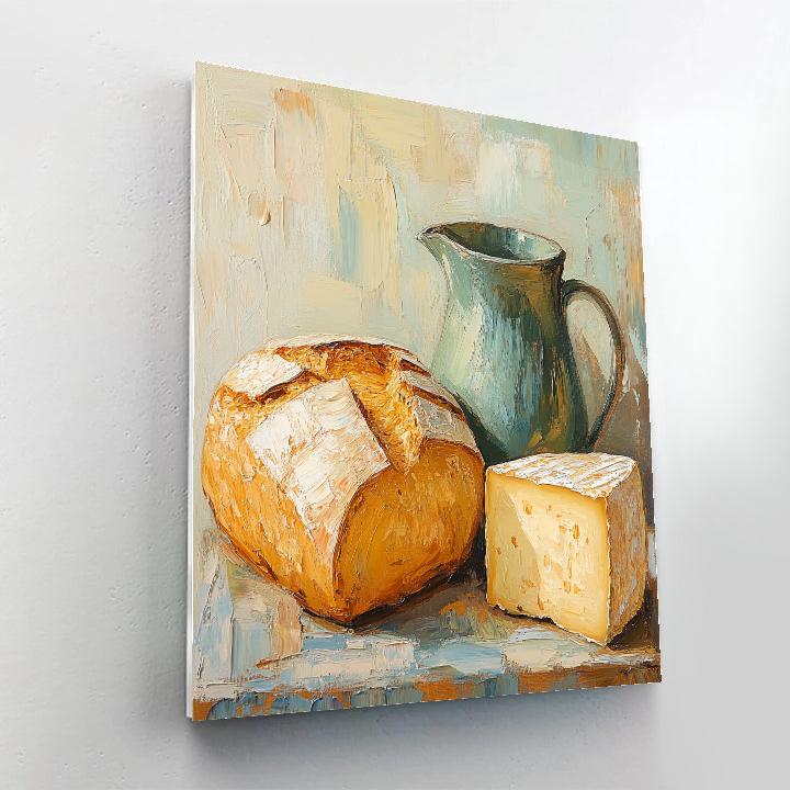 Paul Cézanne Inspired Still Life With Bread paint by color