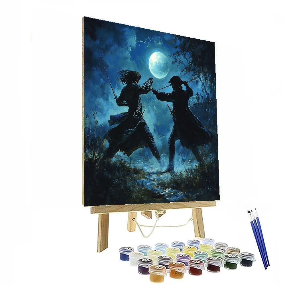 Goya Inspired Moonlit Duel DIY paint by numbers