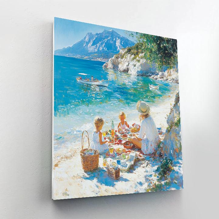 Joaquín Sorolla Inspired Beach Picnic Paint by numbers kits